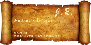 Justus Rózsa névjegykártya